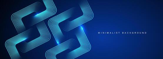 Abstract blue modern background with dynamic geometric shapes. vector