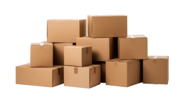 Cardboard box isolated on transparent background png