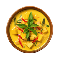Thai Yellow Curry isolated on transparent background png