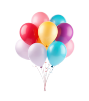 bunt Luftballons isoliert auf transparent Hintergrund png