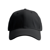 Black baseball cap isolated on transparent background png