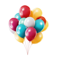 Colorful Balloons isolated on transparent background png