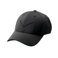 Black baseball cap isolated on transparent background png
