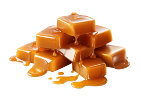 caramel des sucreries et caramel sauce isolé sur transparent Contexte png