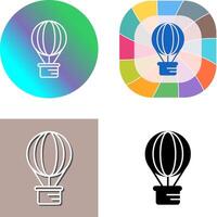 Hot Air Balloon Icon Design vector