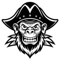 Monkey Muscat logo design vector