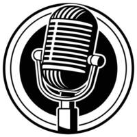 Mic podcast Art vector