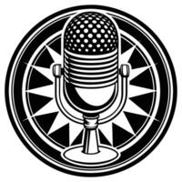 Mic podcast Art vector