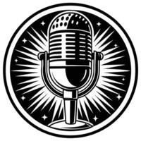 Mic podcast Art vector