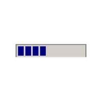 Data loading window with a progress indicator on a white background. vector