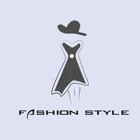 Women's fashion style, with fashion line art isolated on a white background vector