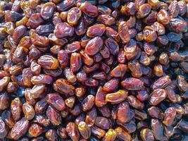 Top View of Organic Fresh Dates Khajoor - Arabic Natural Diet photo