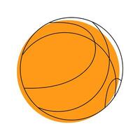 Basketball Drawing on White Background vector