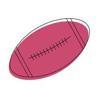 Pink Football Drawing on White Background vector