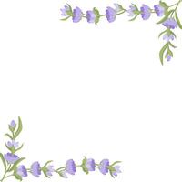 decorativo marco de lavanda flores para tu diseño. ilustración aislado en blanco antecedentes. vector