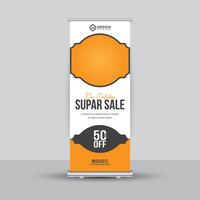 Modern business roll up banner design template vector