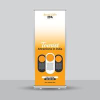 Modern standee rollup presentation banner template design vector