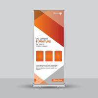 Business roll up display standee for presentation purpose vector