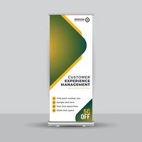 Roll up banner standee template design vector