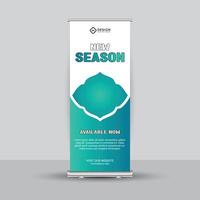 Modern abstract roll up banner design template vector