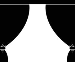 House Window Curtain Simple Icon vector