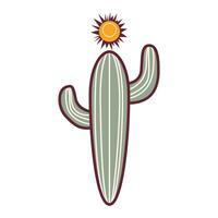 vibrante Arte presentando un variedad de cactus, exhibiendo Desierto encanto en vibrante matices y intrincado detalles vector