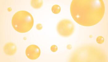 Abstract background with orange bubbles. Trendy background in realistic style. vector