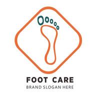 foot care podiatri logo with simple design premium quality vector
