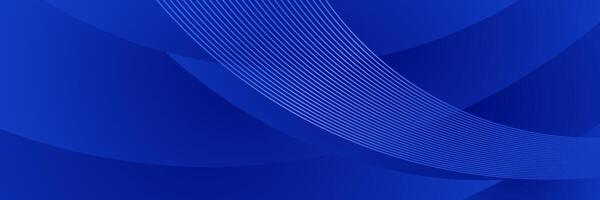 abstract gradient blue background with wave lines vector