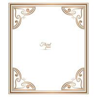 Golden Border Warm Color Border Frame Picture Frame Gold And luxury Floral frame vector
