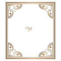 Golden Border Warm Color Border Frame Picture Frame Gold And luxury Floral frame vector