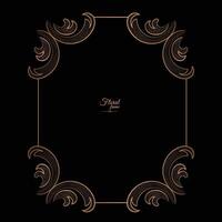 Golden Border Warm Color Border Frame Picture Frame Gold And luxury Floral frame vector