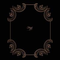 Golden Border Warm Color Border Frame Picture Frame Gold And luxury Floral frame vector