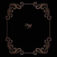Golden Border Warm Color Border Frame Picture Frame Gold And luxury Floral frame vector