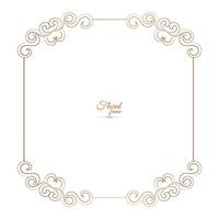 Golden Border Warm Color Border Frame Picture Frame Gold And luxury Floral frame vector