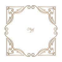 Golden Border Warm Color Border Frame Picture Frame Gold And luxury Floral frame vector