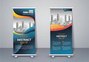 Vertical Banner Design Signboard Advertising Brochure Flyer Template X-banner and Street Business Flag of Convenience, Layout Background vector