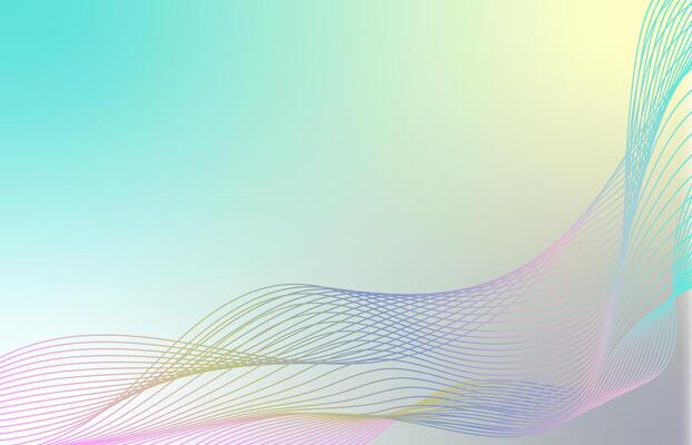 Abstract wave element for design. Digital frequency track equalizer. Stylized pastel line art background. Curved wavy line. illustration
