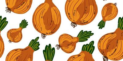 vegetable seamless pattern vector