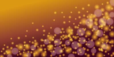 golden bokeh background with circles vector