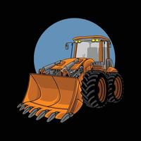 Tractor garden on white background is insulated vector