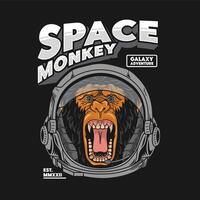 Astronaut monkey helmet,Astronaut monkey in space suit retro vector