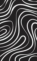 Monochrome abstract background of dynamic flowing lines vector