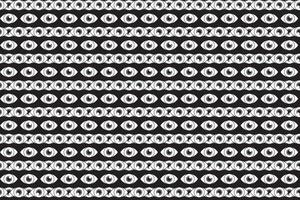Illustration pattern, Abstract Geometric Style. Repeating abstract of the eye on black background. vector