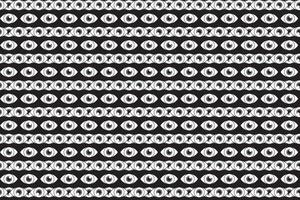 Illustration pattern, Abstract Geometric Style. Repeating abstract of the eye on black background. vector