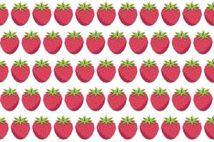 Illustration pattern, Abstract of strawberry fruit on white background. vector