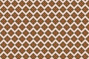 Illustration pattern, Abstract Geometric Style. Repeating of abstract multicolor in circle shape on soft brown color background. vector