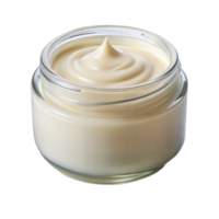 liscio cosmetico crema nel un' trasparente bicchiere vaso isolato png