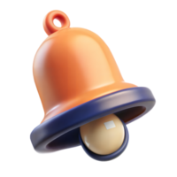 coloré cloche avec une brillant terminer sur une clair Contexte png