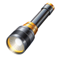 Realistic modern flashlight on a transparent background png